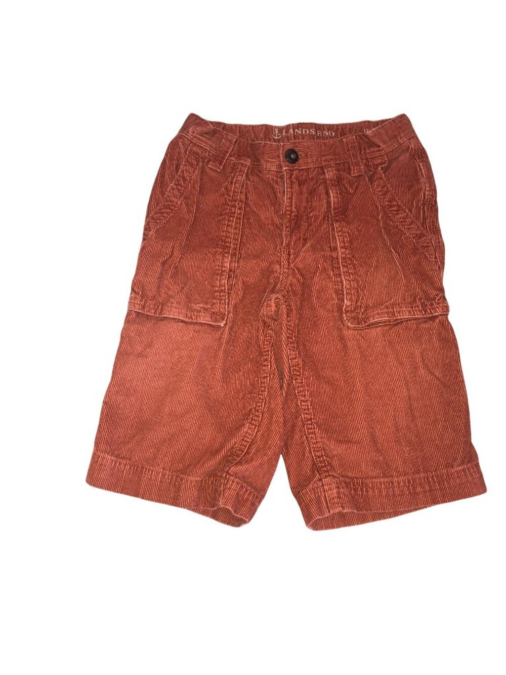 Lands' End Orange Corduroy Shorts 12